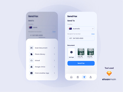 Scan and Fax Apps app ui clean clean app color creative design fax app ios app mobile app scan app ui design uidesign ux