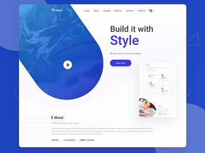 Clean Home Page Design