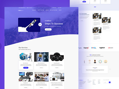 Landing Page for Tech Company 2018 agency clean creative curve elegant minimal uidesign ux website