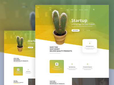 Startup Landing Page 2018 agency clean color creative design flat landing landing page logo typography ui uidesign ux website