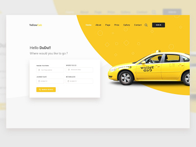 Website Header Concept Design 2018 app blue cab clean design illustration landing slider ui uidesign ux website