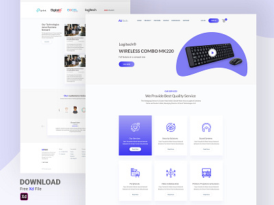 Tech Product Home Page [Free Download] agency clean color creative design free free download psd illustration landing ui uidesign ux web website