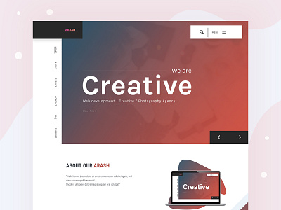 Creative Agency Home Page Header Idea