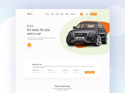 Car Rental Landing Page Ideas agency car car rental clean creative design landing page minimal typography ui uidesign ux website