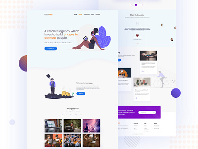 A Startup Agency Landing Page agency agency landing page clean color creative design illustration landing landing design landing page landing page concept landing page design landing page ui startup ui uidesign ux vector website