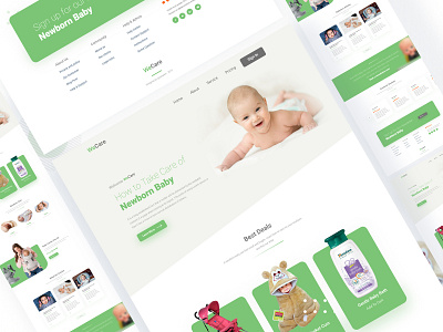 Wecare Website Home Page 2019 agency baby care clean color creative design homepage homepage design illustration landing landing page minimal theme typography ui uidesign ux web website