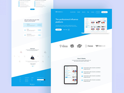 Influencer Marketing Software Tools Landing page agency clean color creative design illustration influencer marketing insurance landing landing page minimal software typography ui uidesign ux web website