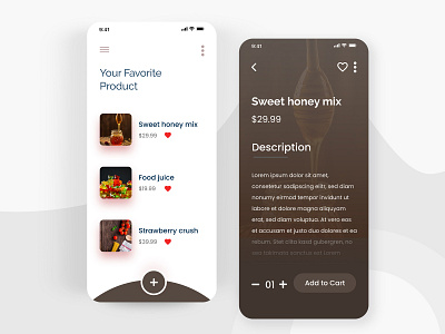 Favorite Product and Details concept android app app ui design clean color creative design details favorite ios ios app minimal mobile app mobile app design product ui ui app design uidesign ux