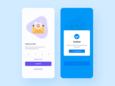 Verify your email simple screens clean creative design email ios ios app mobile app design mobile ui simple clean interface ui ux vpn app