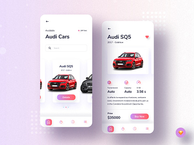 Car booking app (Details page)