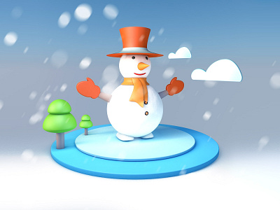 Snowman c4d design