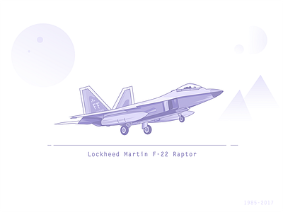 Lockheed Martin F-22 Raptor app icon interface line raptor