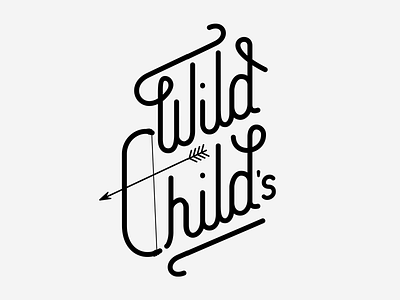 Wildchild's Clothes Logo baby bow logo playful wildchild