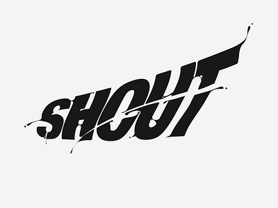 Shout Logo liquid logo shout