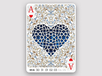 Deck of Wonder Series - #8 art design digital filigree graphic illustration love tajmahal