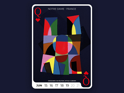 Deck of Wonder Series - #16 art cubism design digital france graphic illustration notredame