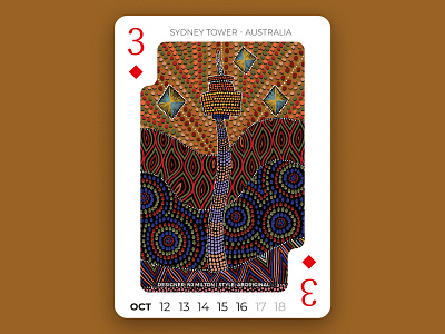 Deck of Wonder Series - #23 aboriginal art australia design digital graphic illustration sydney tower