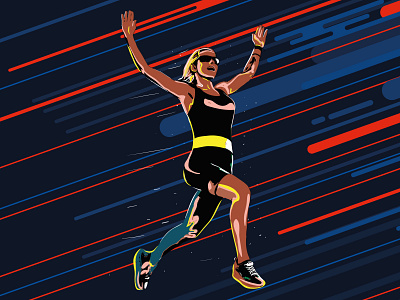 Sports Illustration Series #3 - Running art digital graphic illustration vector