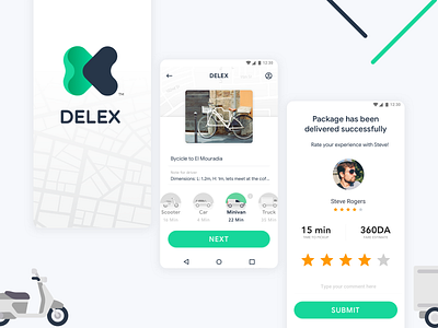 Delex - Daily stuff delivery app delivery app material design mobile ui ux