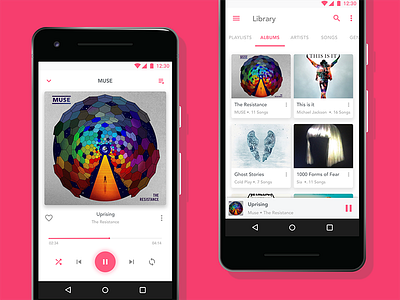 Music App android material design music sketch ui