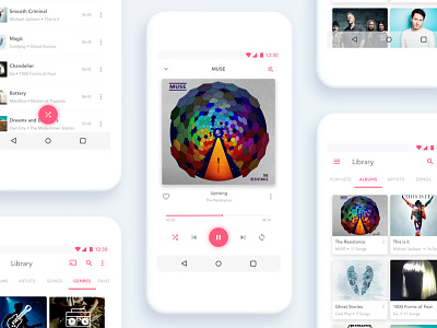Music app android material design music sketch ui