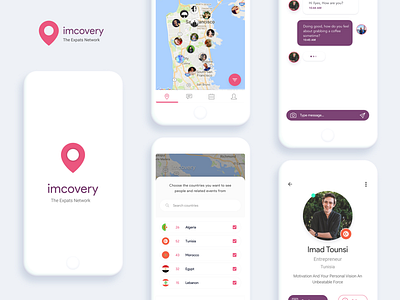 imcovery, The Expats Network expats mobile ui ux