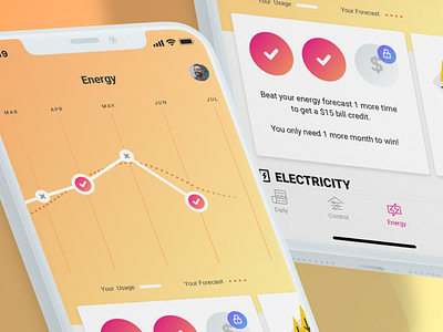 Energy app design mobile ui ux