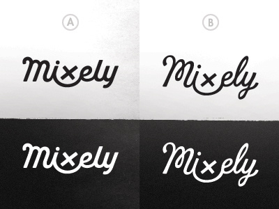 Mixely logo variations identity logo