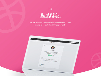 Hello Dribbble debout design dribbble first hello landing page ui design ux design web webdesign website