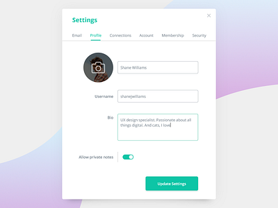 Daily UI: #007 - Settings