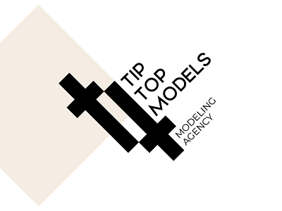 TipTopModels - logotype design dribbble fashion illustration logo logodesign logotype models t logo typography vector