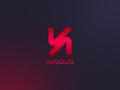 kinous logo branding design illustration k logo logo logo k logodesign logotype red logo word logo