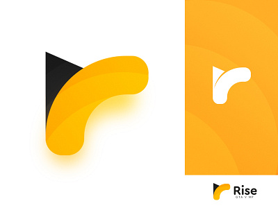 Rise Logo design dribbble game game logo gta logo logo r logodesign logotype r logo yellow yellow logo