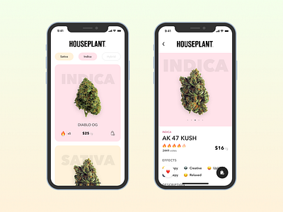 Houseplant - eCommerce Mobile App app concept design ecommerce mobile app design shop store weed