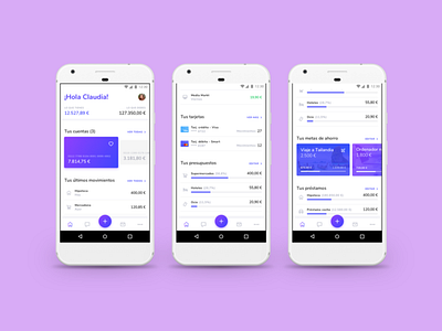 Finbank bank app finance app purple ui dashboard uidesign