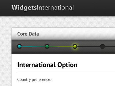 Widgets International progress meter ui wizard