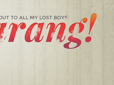 Bangarang orange typography wicked worn