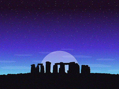 Stonehenge alien ancient illustration light monuments moon night stars stonehenge sunrise sunset uk