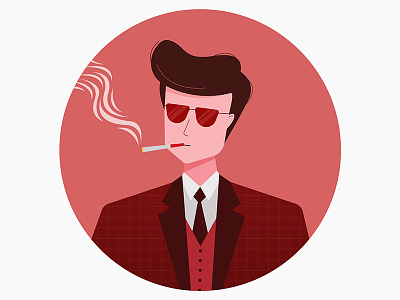 Red Suit breakfast character food illustration kill red responsive smoke suits swag tie ui