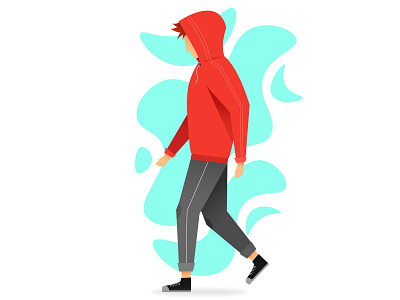 Just Walk! animation blue branding character colorful dailyui debut design dribbble flat graphic illustration logo mobile red typography ui ux vector webdesign