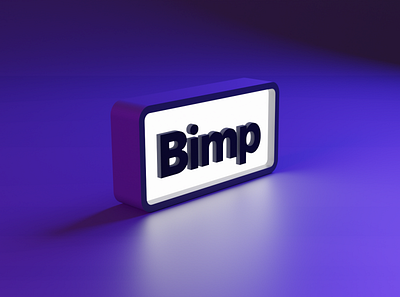 Bimp soft 3D logo 3d logo minimalism