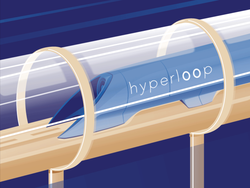 Hyperloop animation elon elon musk explainer future gif hyperloop illustration musk space space x spacex