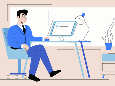 Searching for the character's style business ceo character characters engineer explainer explainer video illustration illustrations office office chair office furniture work worker