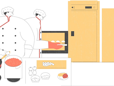 PILOTWORKS — explainer video animation character characters commercial kitchen explainer explainer video food food entrepreneurs food video illustration illustrations kitchen kitchen space kitchen startup promo video startup video