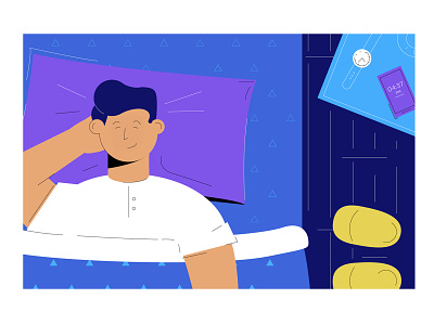 How To Stop Nightmares From Destroying Your Sleep 2d animation alarm bed bedroom character characters clock dream explainer explainer video illustration illustrations morning night nightmare nightmares sleep ufo wake up wakeup
