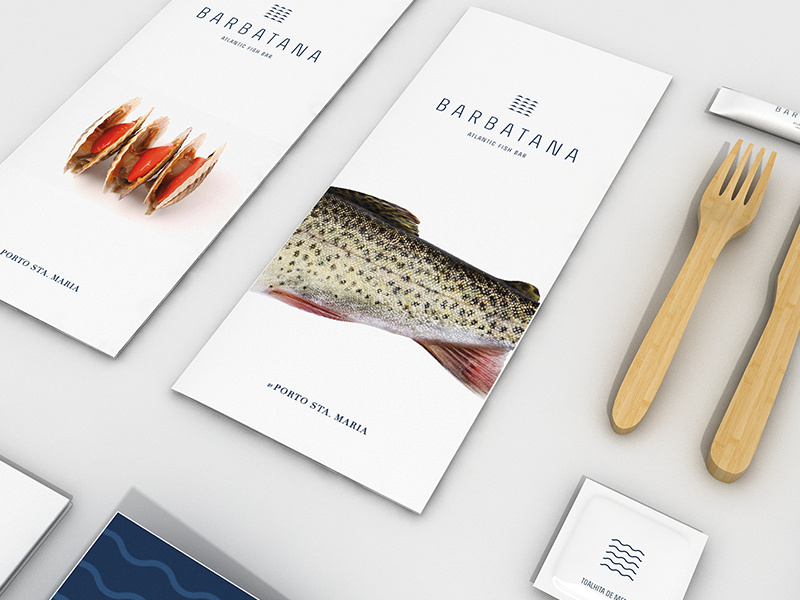 Barbatana Atlantic Fish Bar by Porto de Santa Maria stationary branding