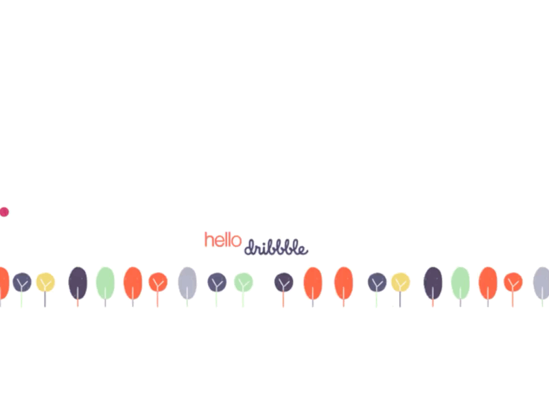 Hello Dribbble autumn firstshot forest hello hellodribbble invitation