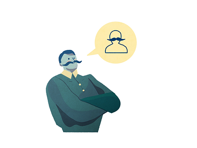 icon characterdesign human icon illustration man mustache person procreate