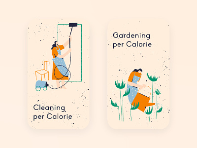 Illustrations for Calorie Counter App 2019 trend app calorie design flat illustration minimal mobile mobile app mobile ui