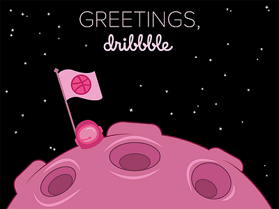 Greetings, Dribbble! debut greetings illustration space